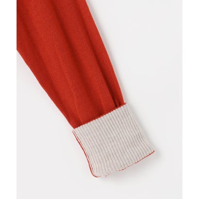 SOFT TOUCH WOOL Vネック ニット （ネイビー×イエロー系）｜詳細画像