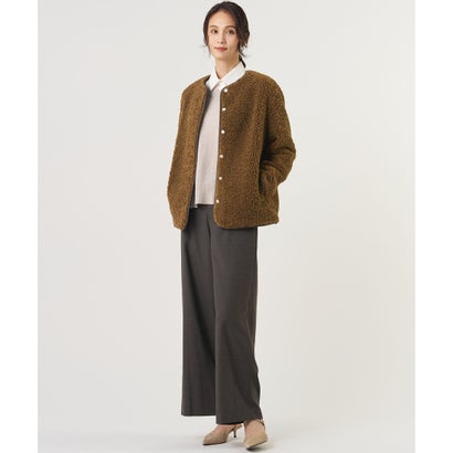 SOFT TOUCH WOOL Vネック ニット （ネイビー×イエロー系）｜詳細画像