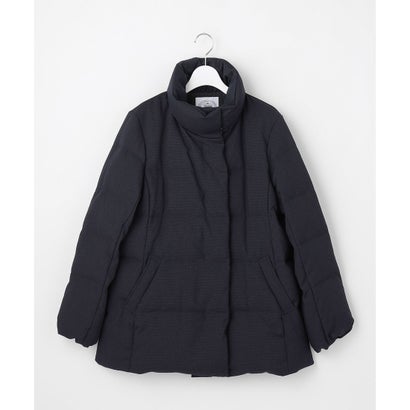 J.PRESS LADIES 【シーンレスに活躍・2way】ハウンドトゥース ミドル丈 ダウン コート （ネイビー千鳥系）｜詳細画像