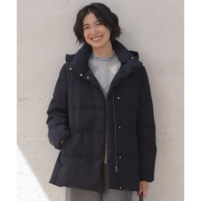 J.PRESS LADIES 【シーンレスに活躍・2way】ハウンドトゥース ミドル丈 ダウン コート （ネイビー千鳥系）｜詳細画像