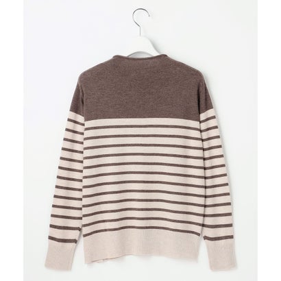 J.PRESS LADIES SOFT TOUCH WOOL ボーダー ニット （オフ×グレー系）｜詳細画像