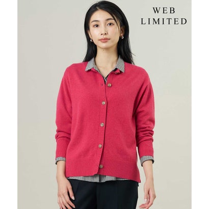 J.PRESS LADIES 【人気素材・WEB限定カラーあり】CASHMERE BLEND クルーネック ニット カーディガン （【WEB限定】ローズピンク系）｜詳細画像