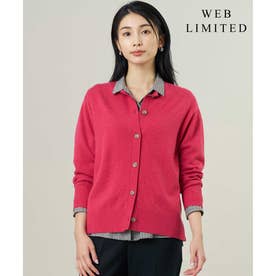 【人気素材・WEB限定カラーあり】CASHMERE BLEND クルーネック ニット カーディガン （【WEB限定】ローズピンク系）
