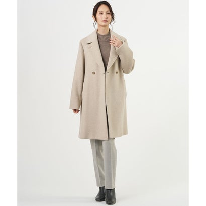 J.PRESS LADIES Pure ラムウール ダブル ロング コート （スレート系）｜詳細画像