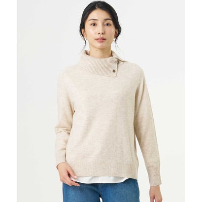 J.PRESS LADIES 【人気素材・WEB限定カラーあり】CASHMERE BLEND 襟付き ニット （ベージュ系）｜詳細画像