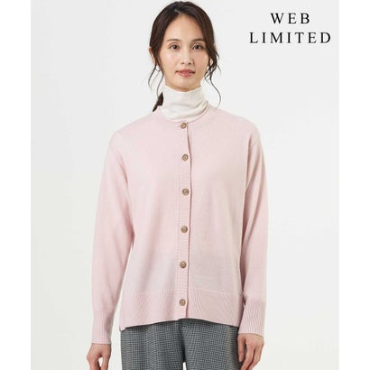 J.PRESS LADIES 【人気素材・WEB限定カラーあり】CASHMERE BLEND クルーネック ニット カーディガン （【WEB限定】ピンク系）｜詳細画像
