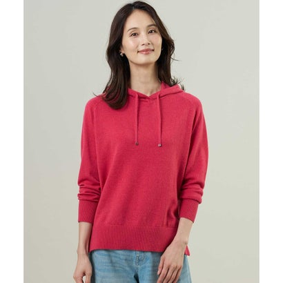 J.PRESS LADIES 【人気素材・WEB限定カラーあり】CASHMERE BLEND ニット パーカー （ローズピンク系）｜詳細画像