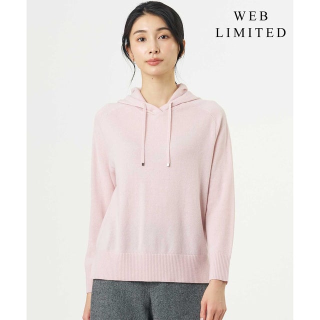 【人気素材・WEB限定カラーあり】CASHMERE BLEND ニット パーカー （【WEB限定】ピンク系）