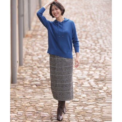 J.PRESS LADIES 【人気素材・WEB限定カラーあり】CASHMERE BLEND ニット パーカー （ブルー系）｜詳細画像