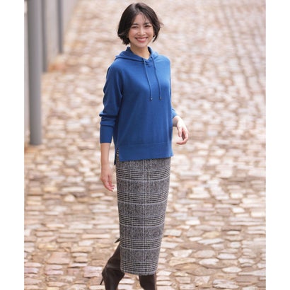 J.PRESS LADIES 【人気素材・WEB限定カラーあり】CASHMERE BLEND ニット パーカー （ブルー系）｜詳細画像