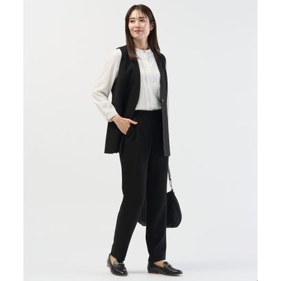 J.PRESS LADIES L 【セットアップ対応】セラテリーダブルクロス テーパード パンツ （ブラック系）｜詳細画像