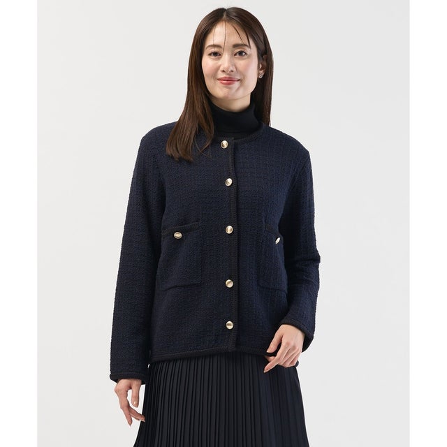 NEW TWEED ニット ジャケット （ネイビー系）
