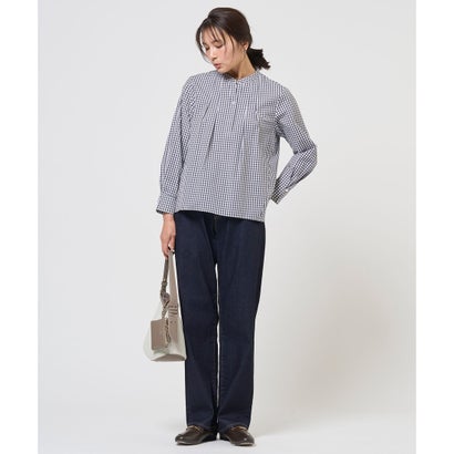 J.PRESS LADIES L 【WEB限定カラーあり】コンパクトエステネージュ スキッパー ブラウス （【WEB限定】サックスストライプ系2）｜詳細画像