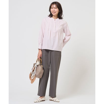 J.PRESS LADIES L 【WEB限定カラーあり】コンパクトエステネージュ スキッパー ブラウス （【WEB限定】サックスストライプ系2）｜詳細画像