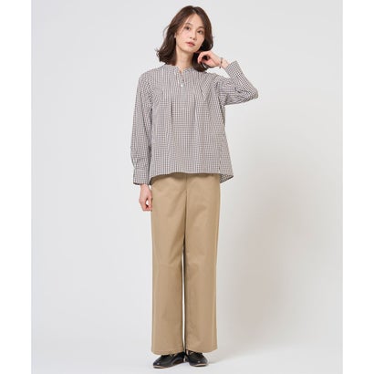 J.PRESS LADIES L 【WEB限定カラーあり】コンパクトエステネージュ スキッパー ブラウス （【WEB限定】サックスストライプ系2）｜詳細画像