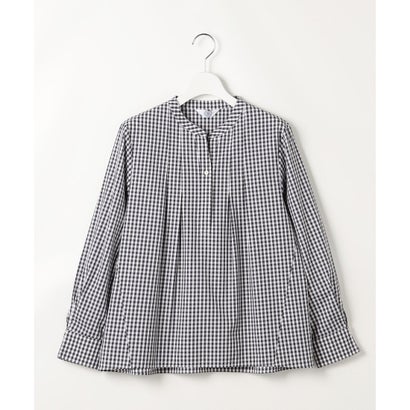 J.PRESS LADIES L 【WEB限定カラーあり】コンパクトエステネージュ スキッパー ブラウス （【WEB限定】サックスストライプ系2）｜詳細画像