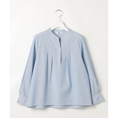 J.PRESS LADIES L 【WEB限定カラーあり】コンパクトエステネージュ スキッパー ブラウス （【WEB限定】サックスストライプ系2）｜詳細画像