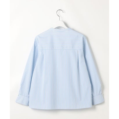 J.PRESS LADIES L 【WEB限定カラーあり】コンパクトエステネージュ スキッパー ブラウス （【WEB限定】サックスストライプ系2）｜詳細画像