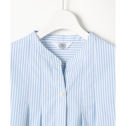 J.PRESS LADIES L 【WEB限定カラーあり】コンパクトエステネージュ スキッパー ブラウス （【WEB限定】サックスストライプ系2）｜詳細画像