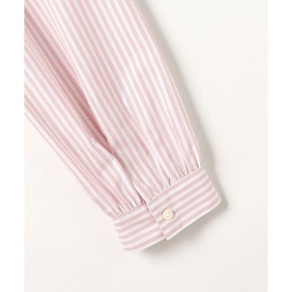 J.PRESS LADIES L 【WEB限定カラーあり】コンパクトエステネージュ シャーリング シャツ ブラウス （【WEB限定】サックスストライプ系2）｜詳細画像