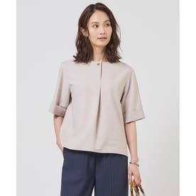 【セット着用可】リネンバイオシャンブレー ブラウス （ベージュ系）
