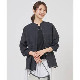 【冷房対策に】RELAXION Sheer ボイル ブラウス （ネイビー系）
