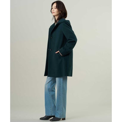 【人気定番素材】ショートビーバー ロング丈 フーデッド コート （ミディアムグレー系）｜詳細画像
