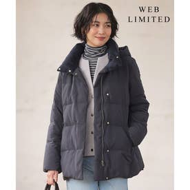【WEB限定カラーあり・シーンレスに活躍・2way】タフタダウン ミドル丈 コート （【WEB限定】ネイビー系）