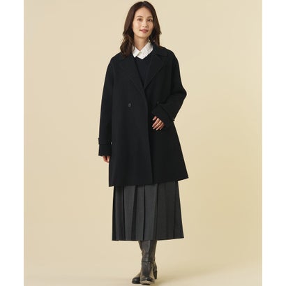 SOFT TOUCH WOOL Vネック ニット （ネイビー×イエロー系）｜詳細画像