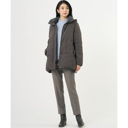 【WEB限定カラーあり・シーンレスに活躍・2way】タフタダウン ステッチレス コート （ブラック系）｜詳細画像
