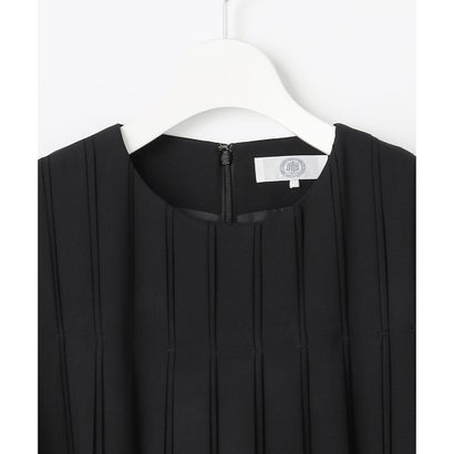 J.PRESS LADIES L 【人気定番素材】ノルディス2wayジョーゼット フルフロント プリーツ ワンピース （ブラック系）｜詳細画像