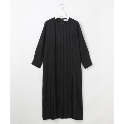 J.PRESS LADIES L 【人気定番素材】ノルディス2wayジョーゼット フルフロント プリーツ ワンピース （ブラック系）｜詳細画像