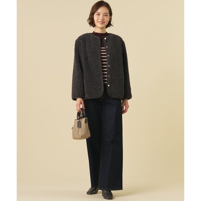 SOFT TOUCH WOOL ボーダー ニット （オフ×グレー系）｜詳細画像