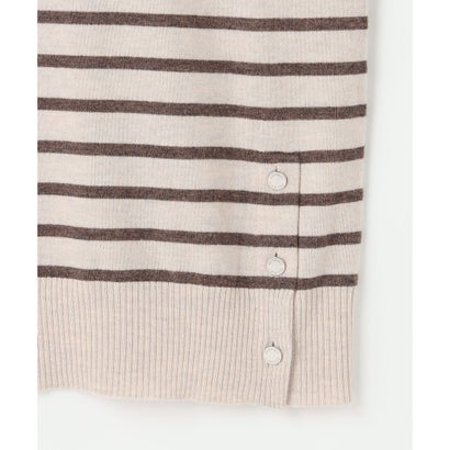 SOFT TOUCH WOOL ボーダー ニット （オフ×グレー系）｜詳細画像
