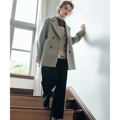 SOFT TOUCH WOOL ボーダー ニット （オフ×グレー系）｜詳細画像