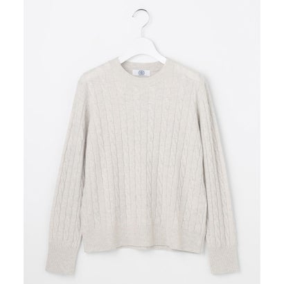 【シーンレスに活躍】CABLE クルーネック ニット （ローズピンク系）｜詳細画像