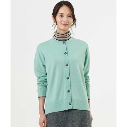 【人気素材・WEB限定カラーあり】CASHMERE BLEND クルーネック ニット カーディガン （ミント系）｜詳細画像