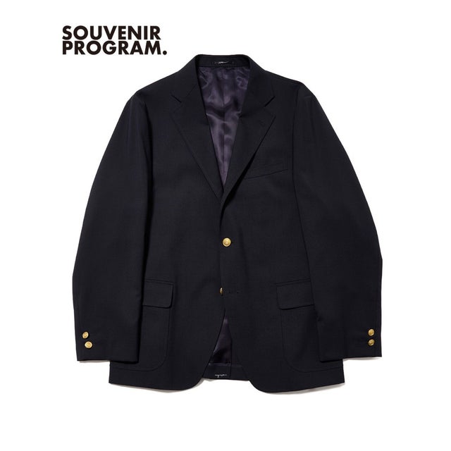 【UNISEX】Wool Polyester Stretch Toropical 3B Blazer / Baggy Fit （ネイビー系）