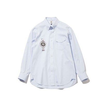 【AaronChang】【UNISEX】ピンオックス シャツ / B.D. （サックスブルー系）｜詳細画像