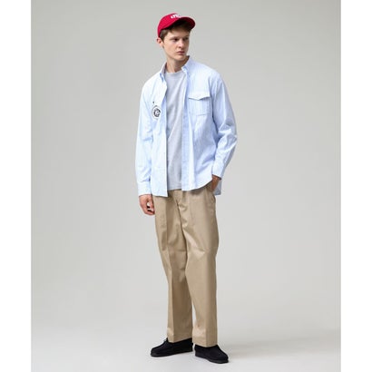 【AaronChang】【UNISEX】ピンオックス シャツ / B.D. （サックスブルー系）｜詳細画像