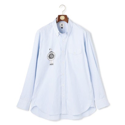 【AaronChang】【UNISEX】ピンオックス シャツ / B.D. （サックスブルー系）｜詳細画像