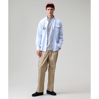 【AaronChang】【UNISEX】ピンオックス シャツ / B.D. （サックスブルー系1）｜詳細画像
