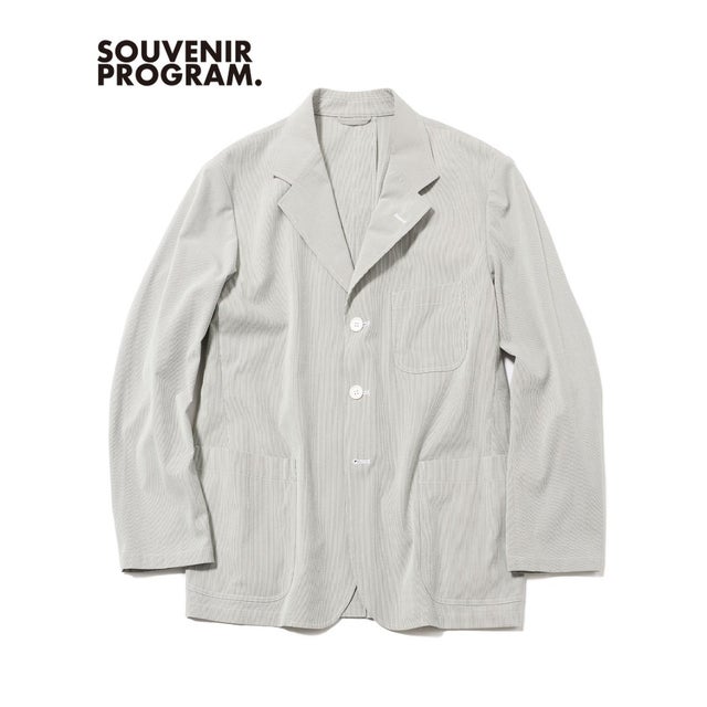 【J.PRES ORIGINALS】【UNISEX】Cordlane Seersucker 3B Sack Jacket （グレー系1）