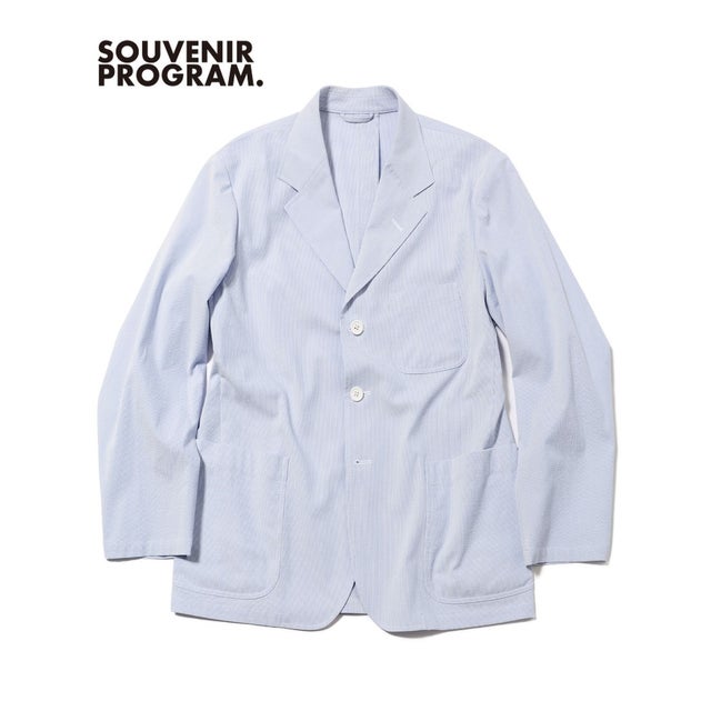【J.PRES ORIGINALS】【UNISEX】Cordlane Seersucker 3B Sack Jacket （サックスブルー系1）
