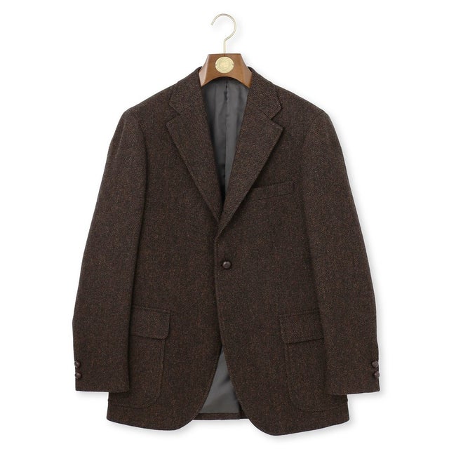 【WEB・一部店舗限定】ブリティッシュウール ツイードジャケット （ブラウン系）
