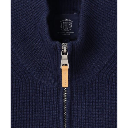 【Cash Lamb's Wool】ハーフジップ ニット_26年モデル （ネイビー系）｜詳細画像