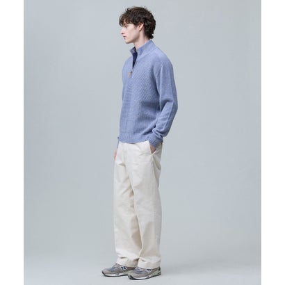 【Cash Lamb's Wool】ハーフジップ ニット_26年モデル （ネイビー系）｜詳細画像