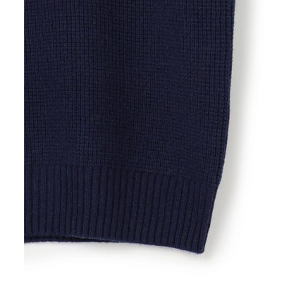 【Cash Lamb's Wool】ハーフジップ ニット_26年モデル （サックスブルー系）｜詳細画像
