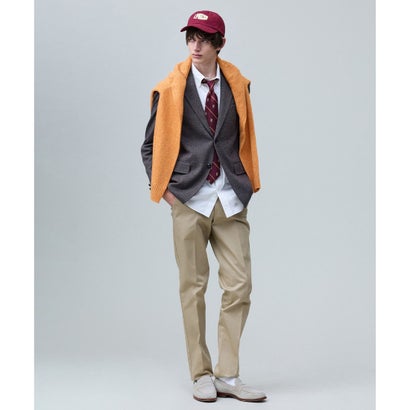 【Cash Lamb's Wool】ケーブルクルーネック ニット_26年モデル （ライトグレー系）｜詳細画像