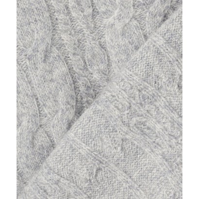 【Cash Lamb's Wool】ハイネックケーブル カーディガン_26年モデル （ネイビー系）｜詳細画像